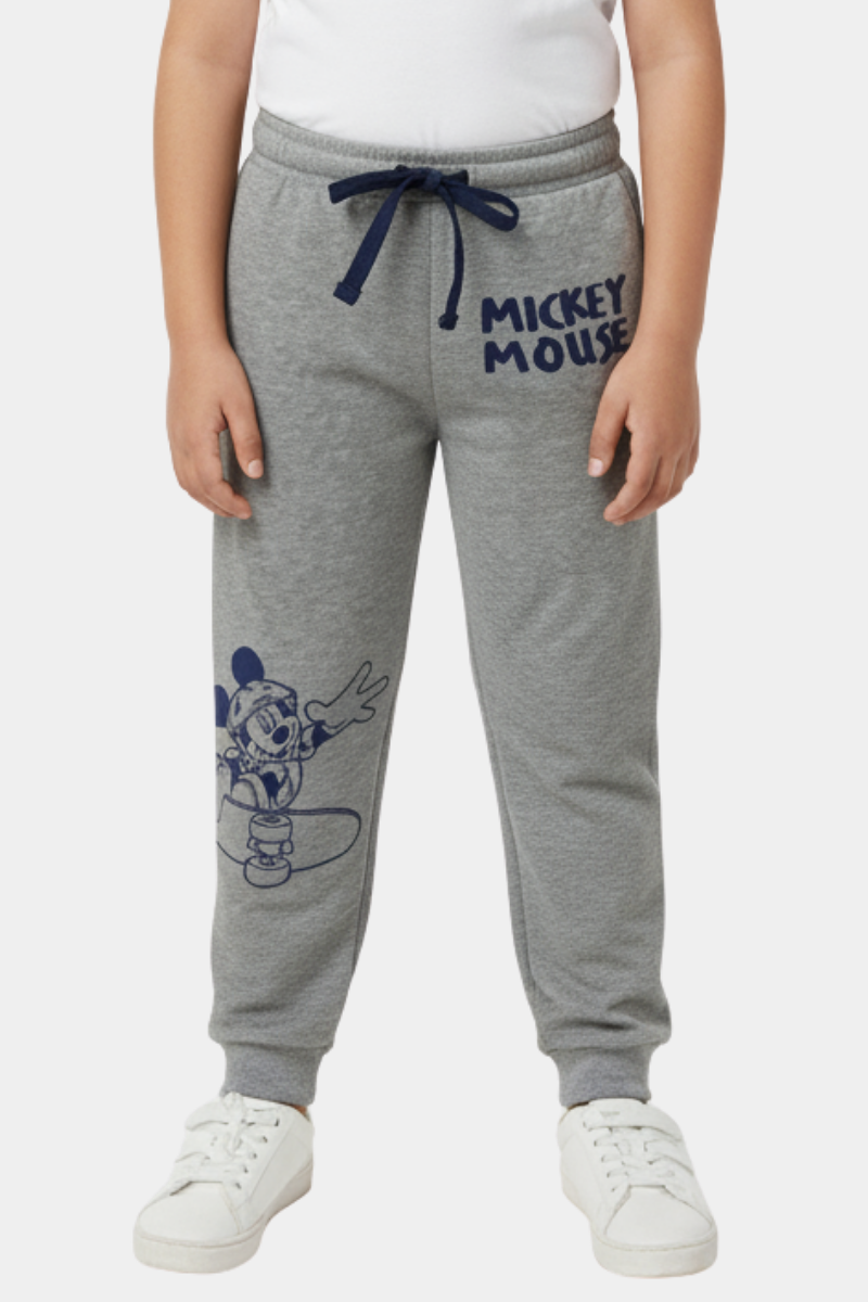 Kids' Disney Mickey Mouse Grey Fleece Joggers