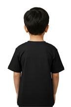 BOYS & GIRLS COTTON JERSEY PRINTED T-SHIRT BLACK