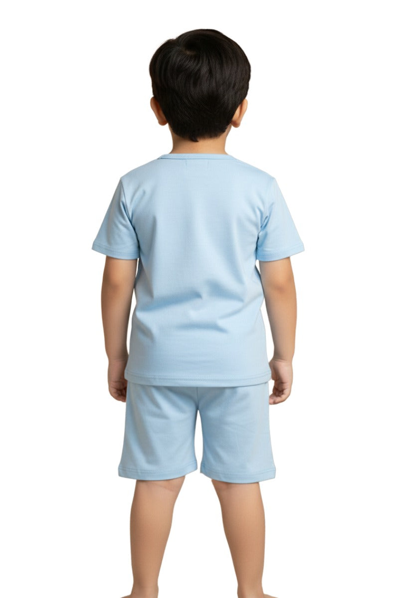 Unisex SLUB JERSEY 2PC SUIT PRINTED EW LOGO