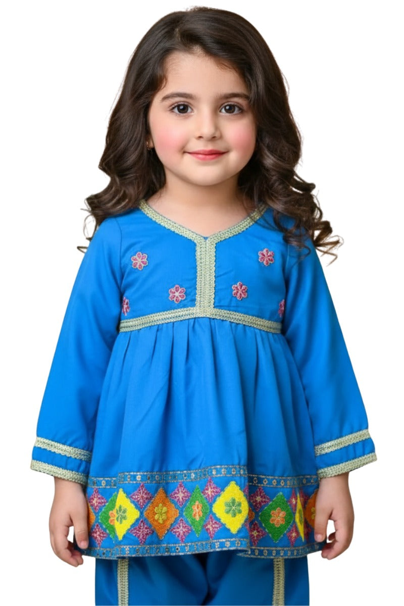 Pakistani Traditional Frock Suit for Baby Girls