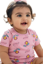As Fresh as a Daisy – Cute Pink Dungaree Set for Girls