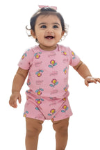 As Fresh as a Daisy – Cute Pink Dungaree Set for Girls