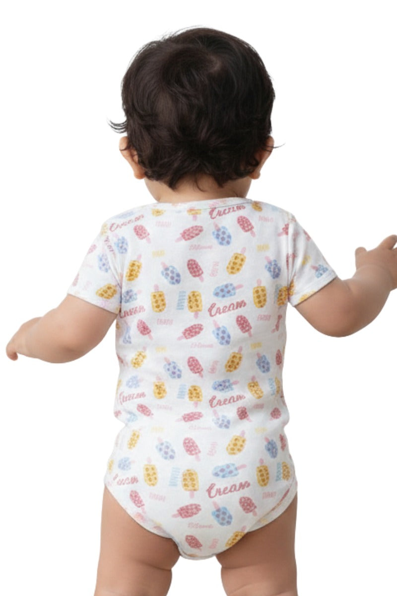 Ice Cream Print Baby Romper – Fun & Fresh Summer Style