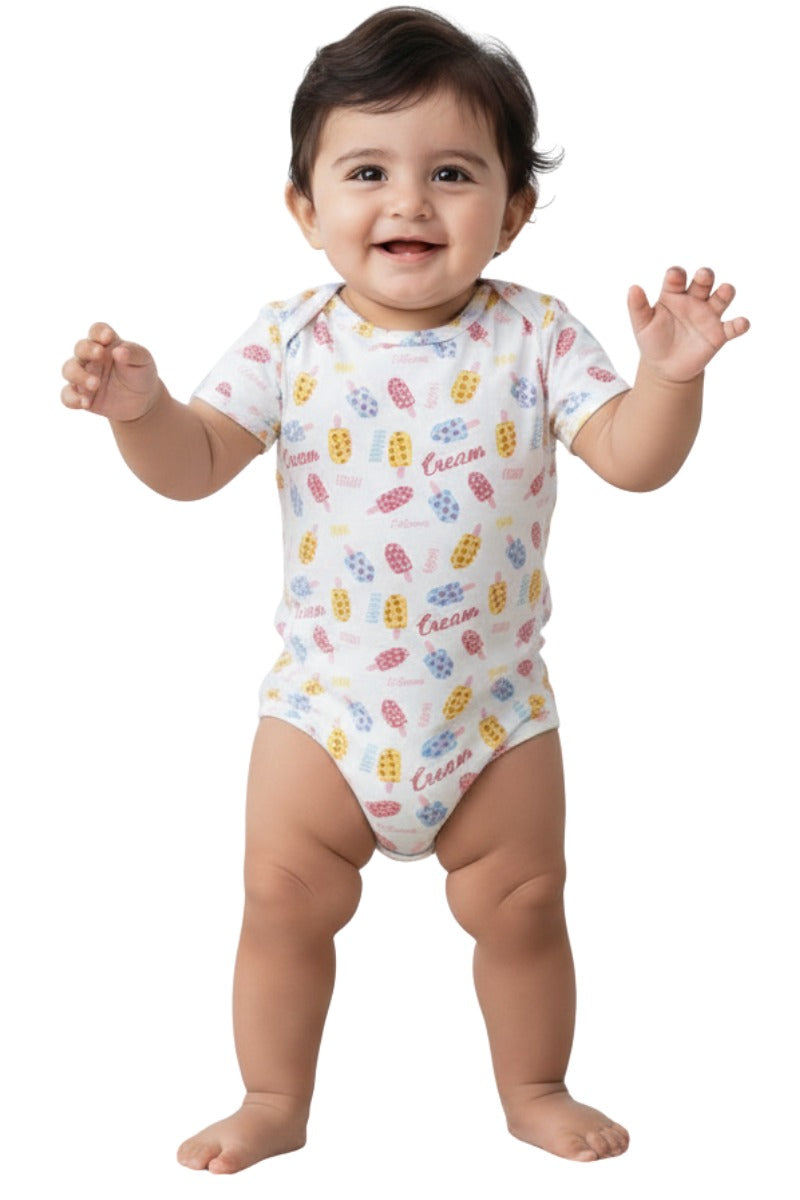 Ice Cream Print Baby Romper – Fun & Fresh Summer Style