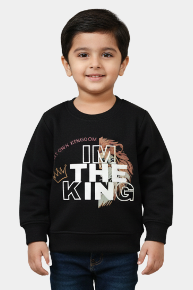 "I'm The King" Lion Graphic Kids' Sweatshirt