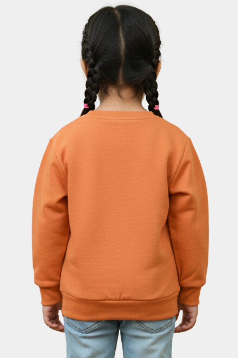 Too Cool For School - Kids' Sweatshirt | Orange Back-to-School Fun