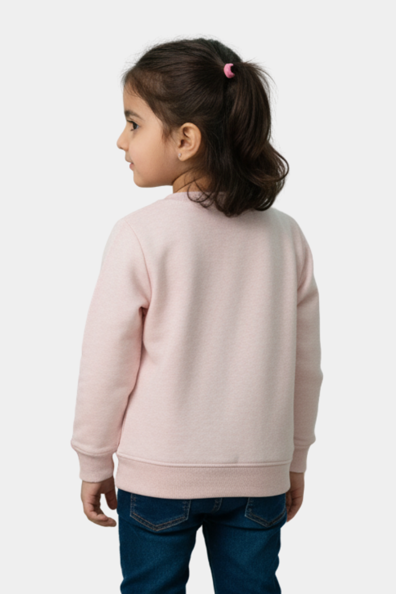 "No Drama Llama" Kids' Pink Sweatshirt