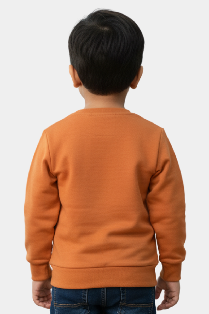 Cozy Kids' Orange Milk Pullover | Unique Graphic Sweatshirt