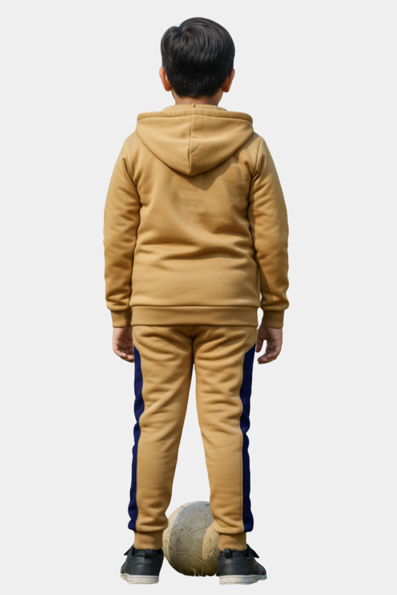 Cool Contrast Stripe Kids' Hooded Tracksuit