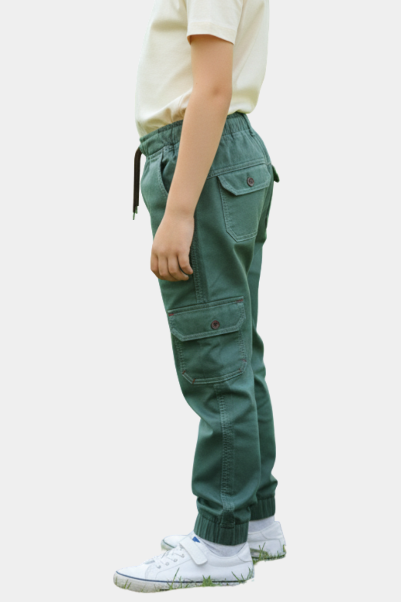 Kids' Explorer Green Cargo Joggers
