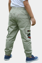 Cool Kid Cargo Joggers - Patched & Comfy