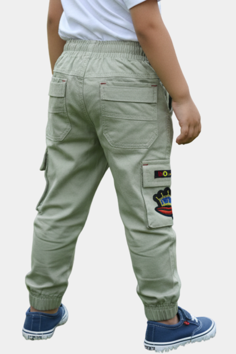 Cool Kid Cargo Joggers - Patched & Comfy