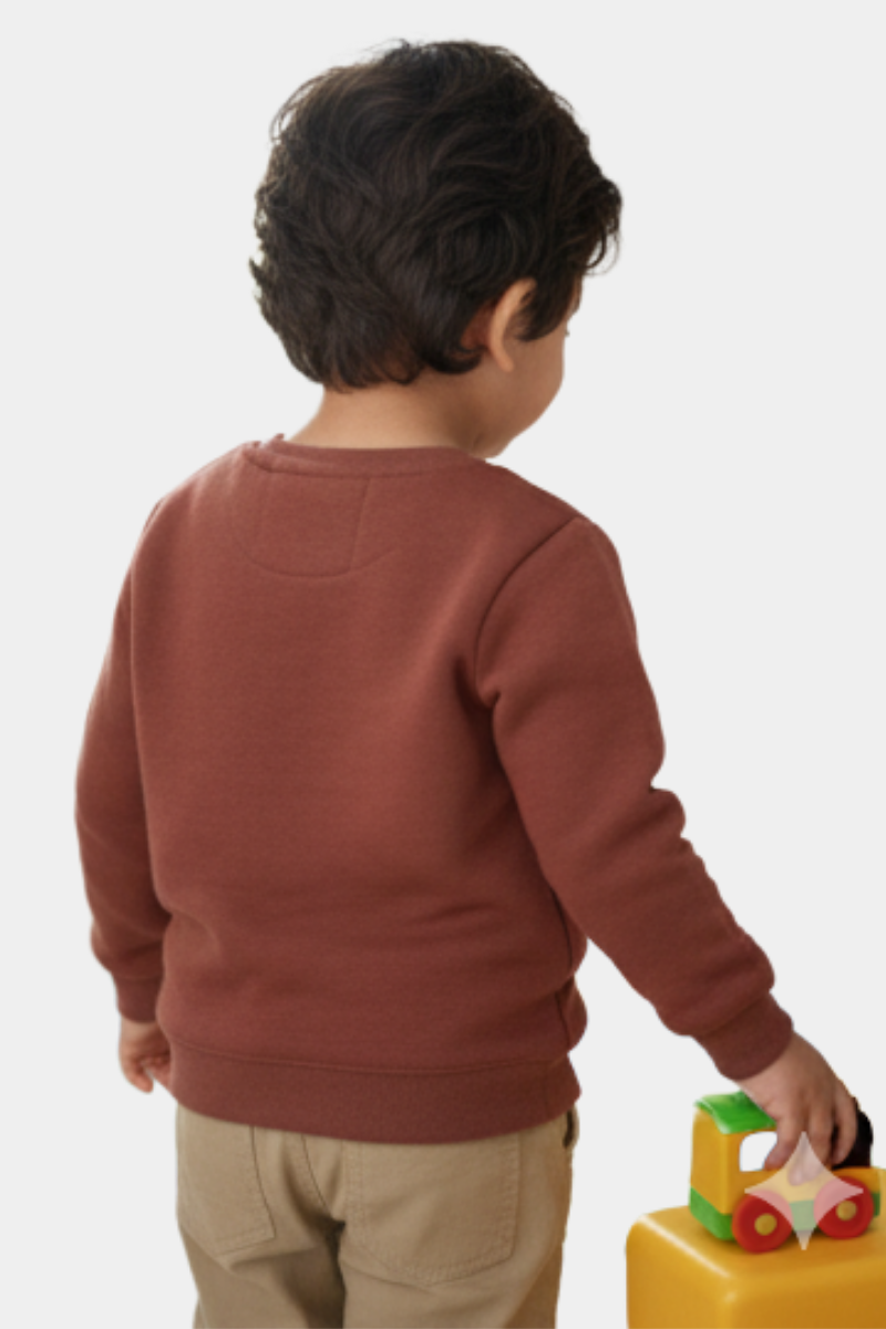 Great Things Await - Toddler Sweatshirt | Brown Bubble Print