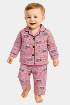 UNISEX BERRY VIBES PRINTED PURPLE NIGHT SUIT FOR KIDS
