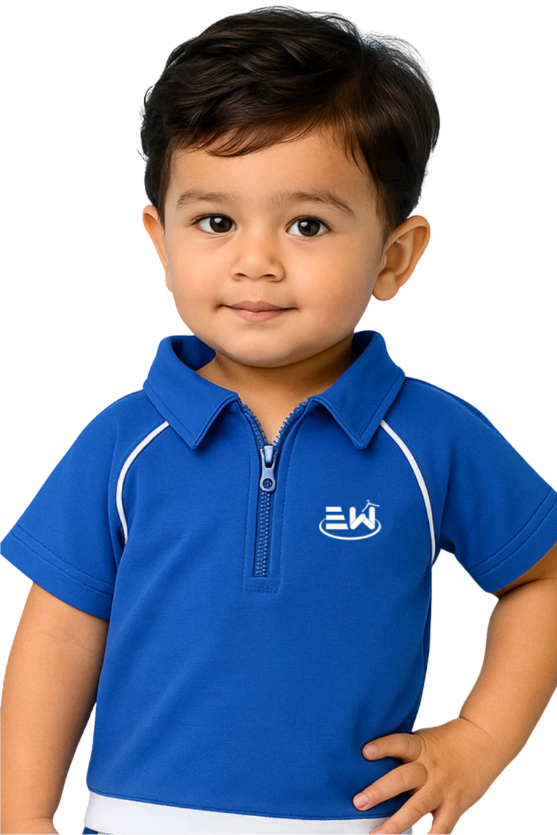 Boys' Sporty Blue Polo Shirt