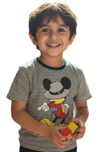 Retro Cartoon Striped Kids' T-Shirt – Fun & Stylish Casual Wear