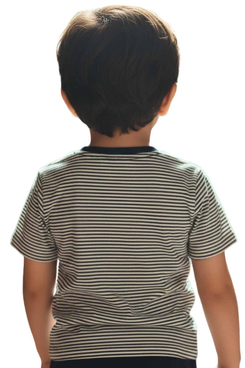 Retro Cartoon Striped Kids' T-Shirt – Fun & Stylish Casual Wear