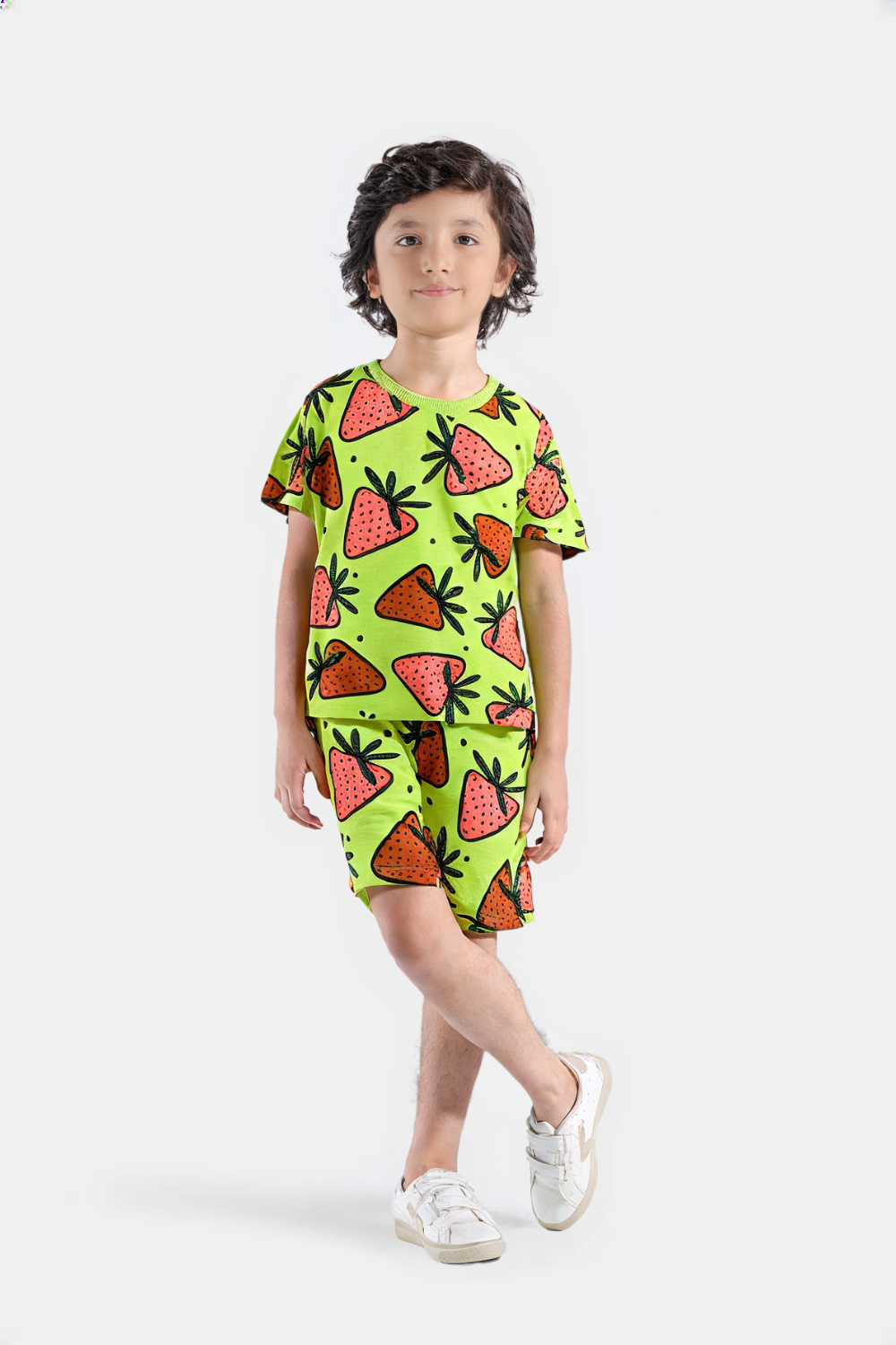 All-Over Strawberry Patch Kids' T-Shirt & Shorts Set – Cute & Comfy