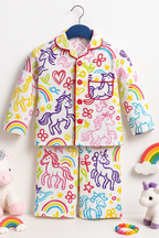 TODDLER KIDS NIGHT WEAR ALL-OVER PRINTED FOR GIRLS