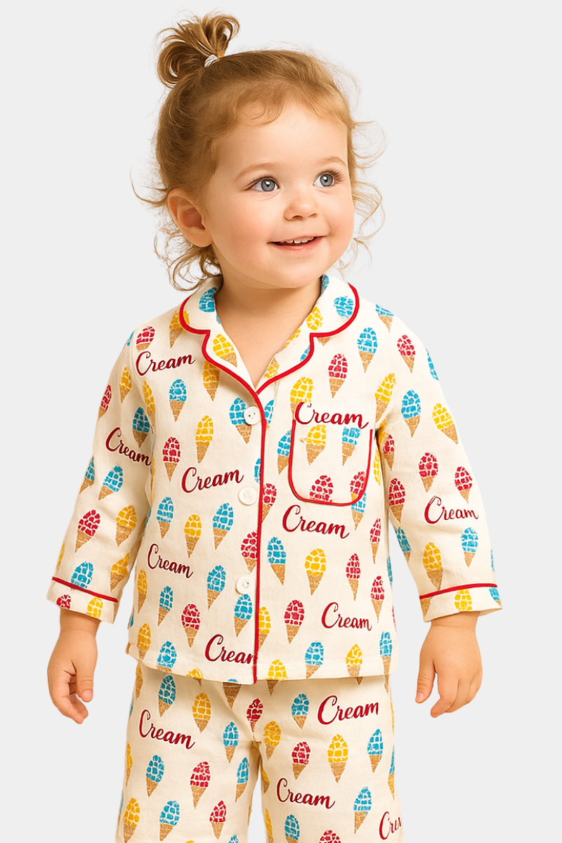SOFT COTTON JERSEY - DIGITAL PRINTED KIDS NIGHT SUIT