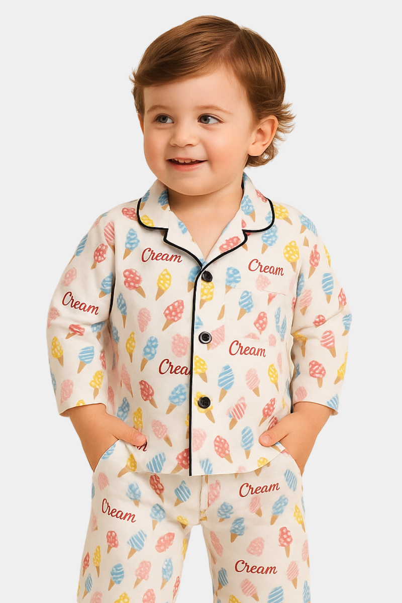 SOFT COTTON JERSEY - DIGITAL PRINTED KIDS NIGHT SUIT