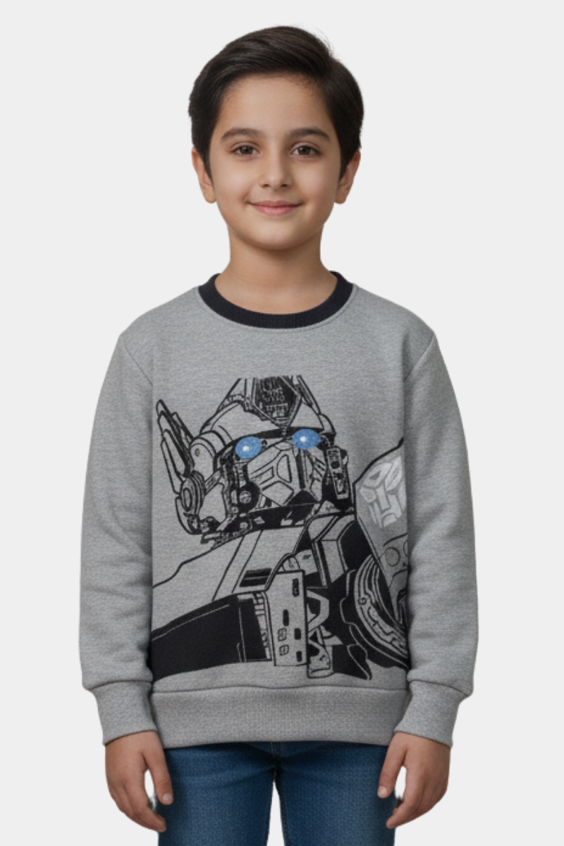 Kids' Transformers Optimus Prime Grey Sweatshirt