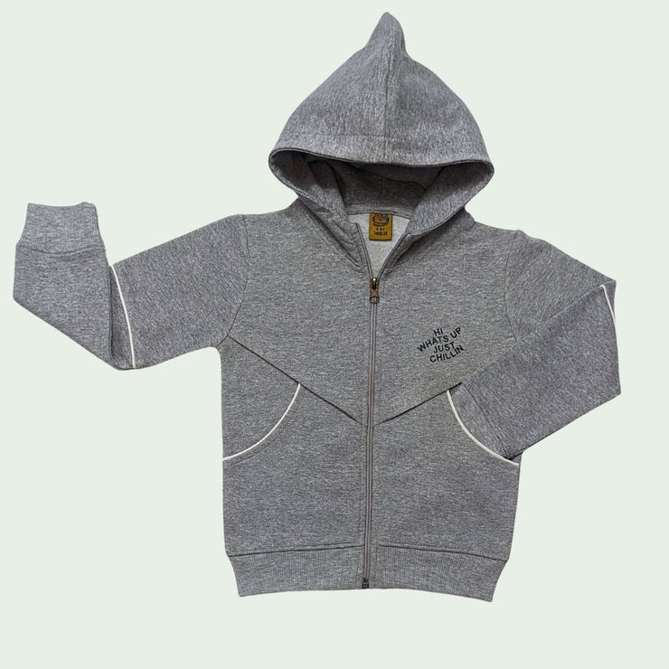 TODDLERS H.GRAY STRIP HOODIE