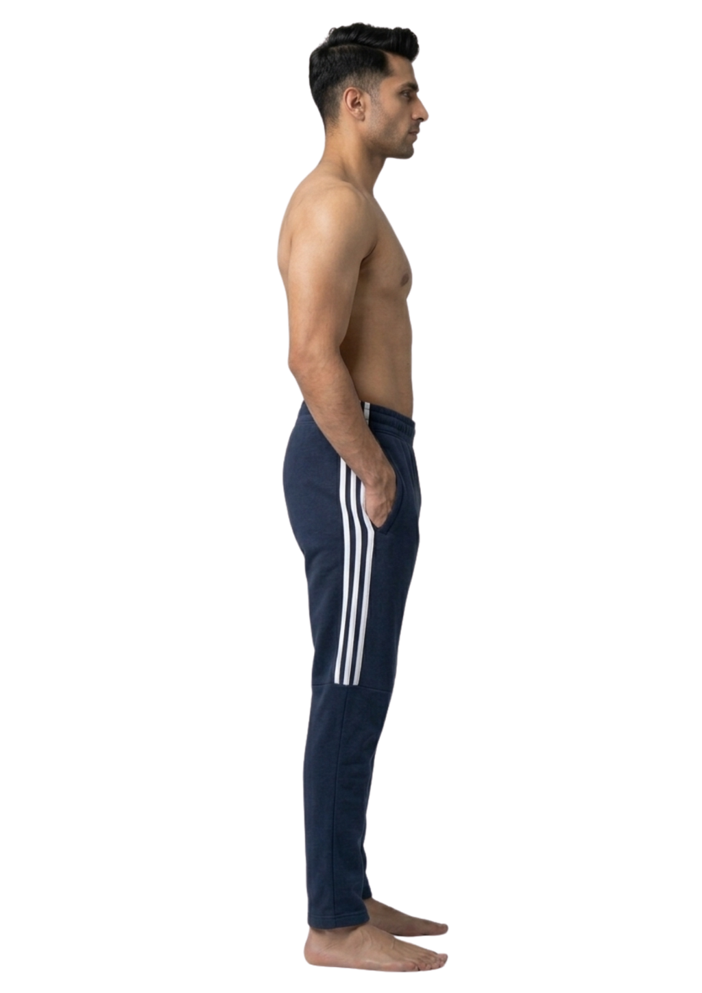 Men’s Blue Terry Activewear Trousers – Adidas Logo, 240-260 GSM