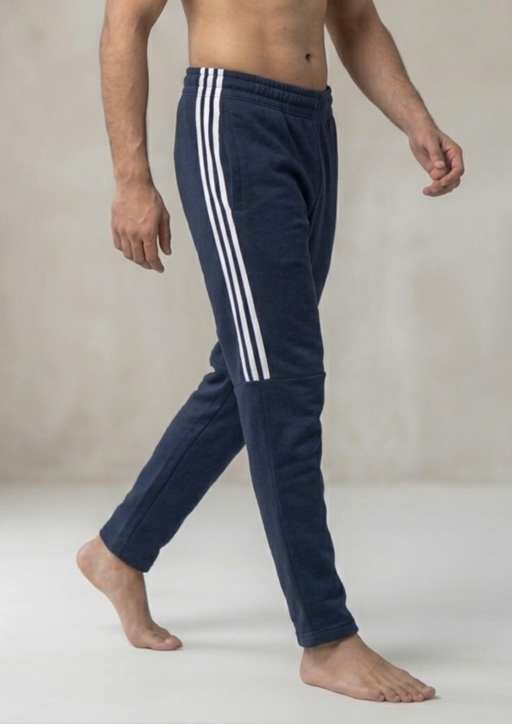 Men’s Blue Terry Activewear Trousers – Adidas Logo, 240-260 GSM