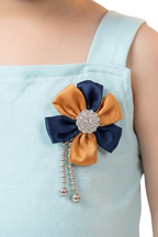 Baby Girls Premium Sky Blue Summer Co-Ord Set