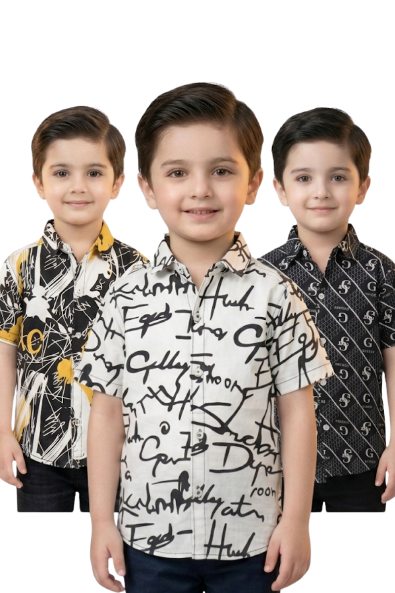 Boys Printed Shirts – Pack of 3