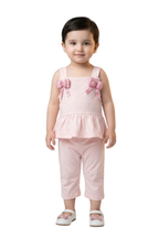 Infant Girls Soft Pink 2PC Outfit with Bow