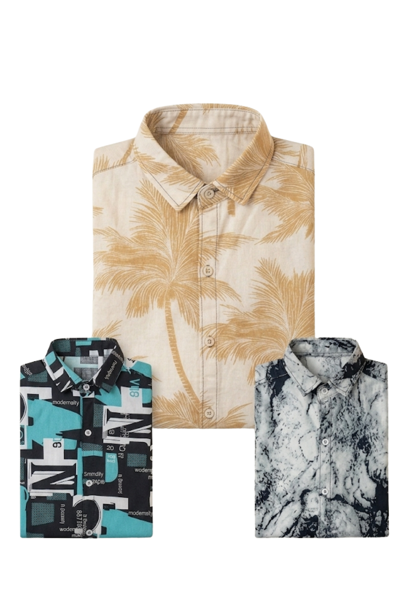 Boys Printed Shirts – Pack of 3
