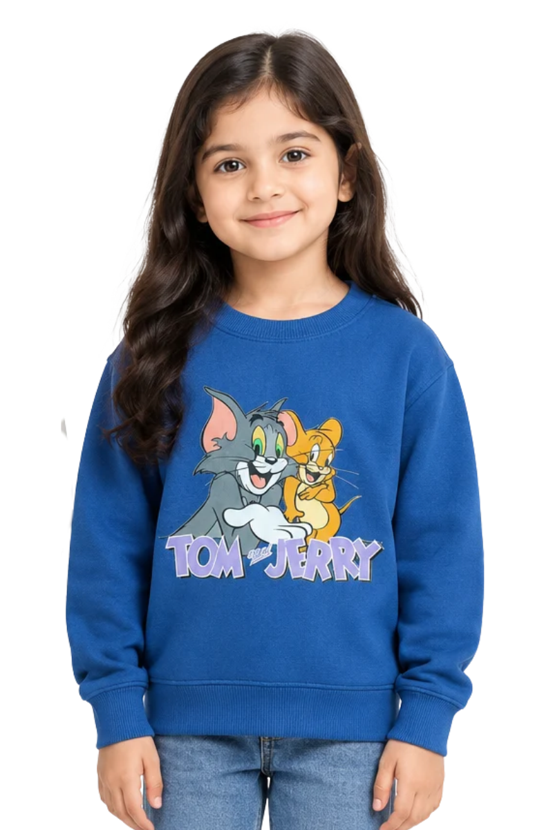Kids' Tom and Jerry Graphic Blue Sweatshirt