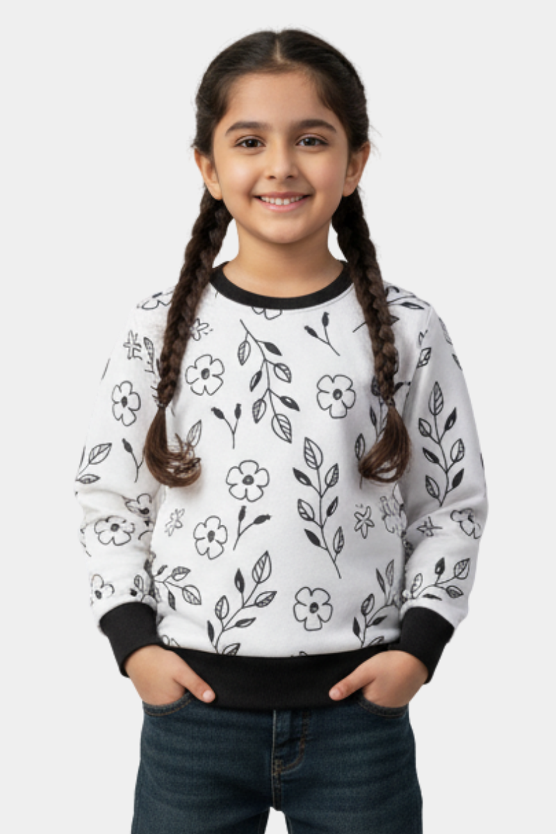 Catchy Title Cozy Blossoms Crewneck Sweatshirt