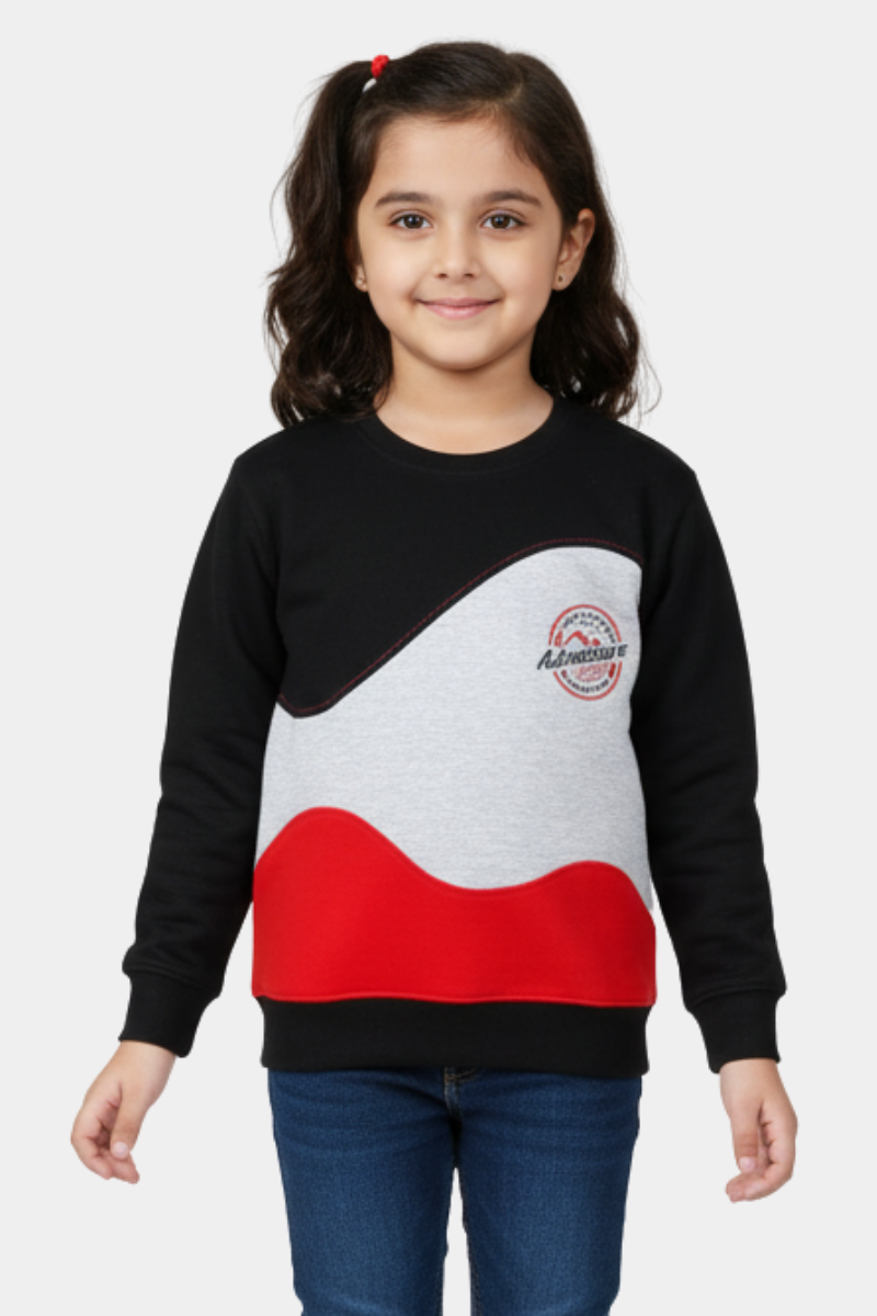 The Wavy Wanderer Color-Block Crewneck