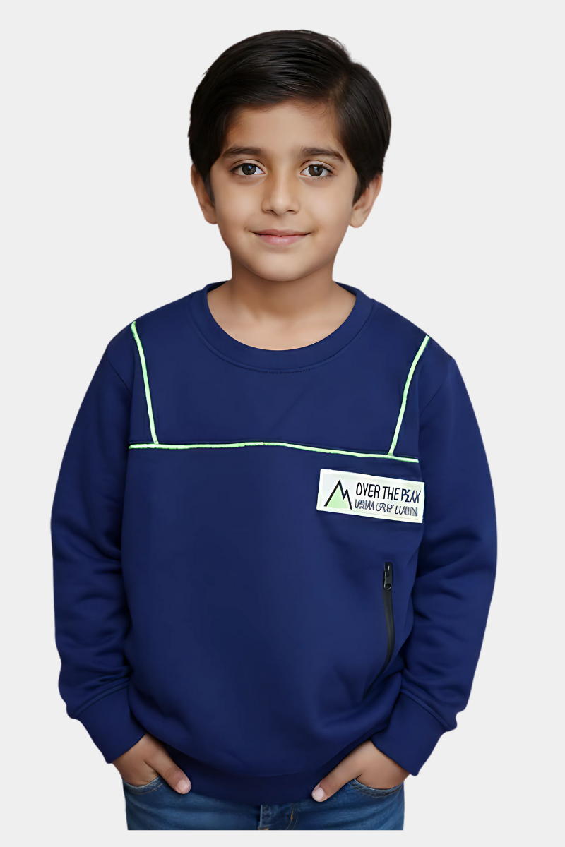 Conquer the Day: "Over The Peak" Adventure Sweatshirt for Kids