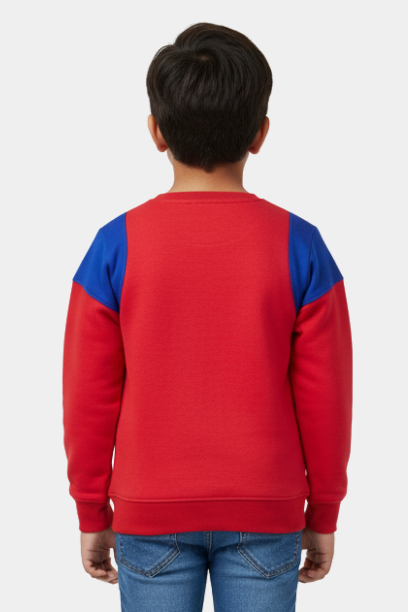 Smooth Criminal" Mickey: Kids' Iconic Red & Blue Sweatshirt