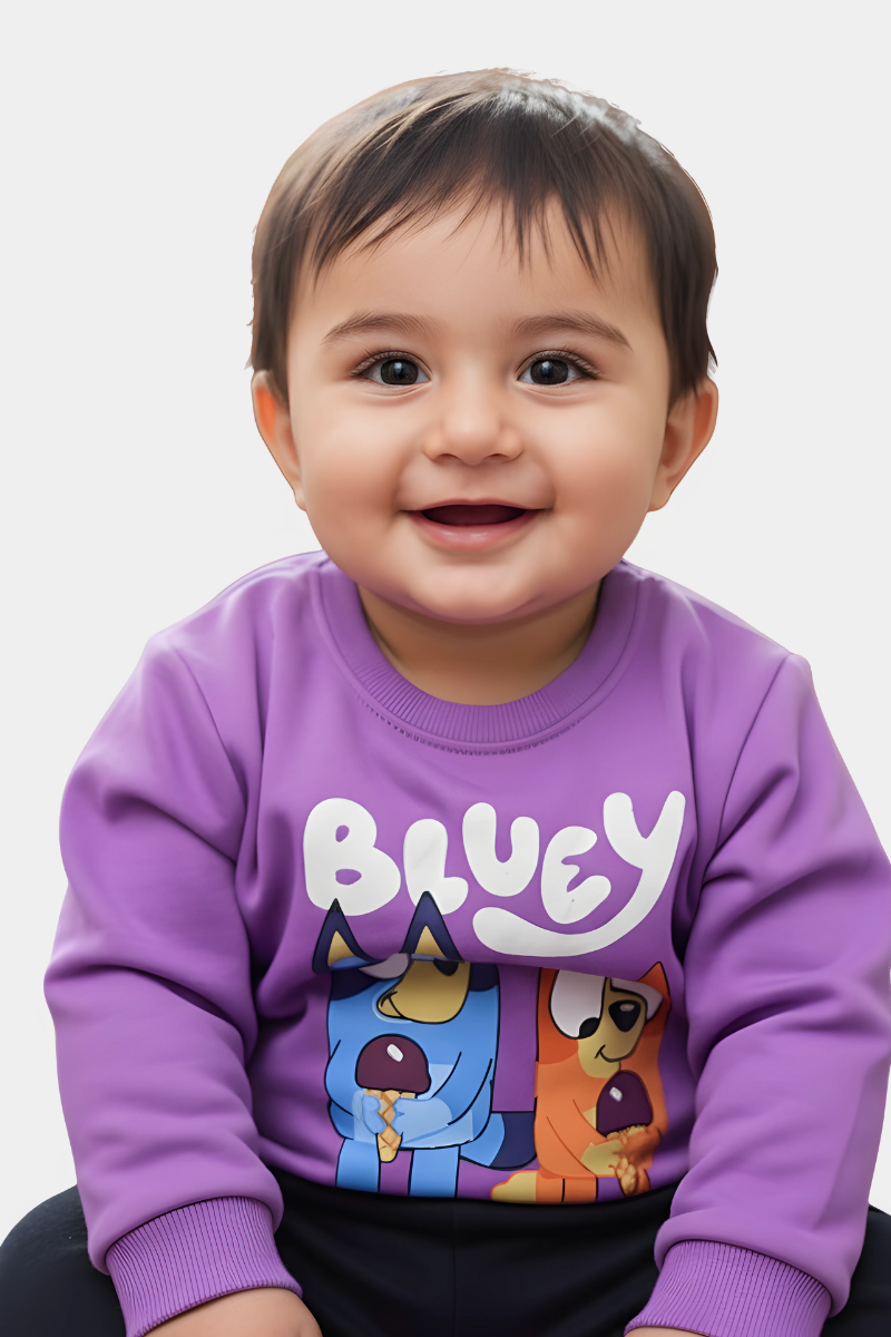 Adorable Bluey & Bingo Purple Sweatshirt for Babies & Toddlers