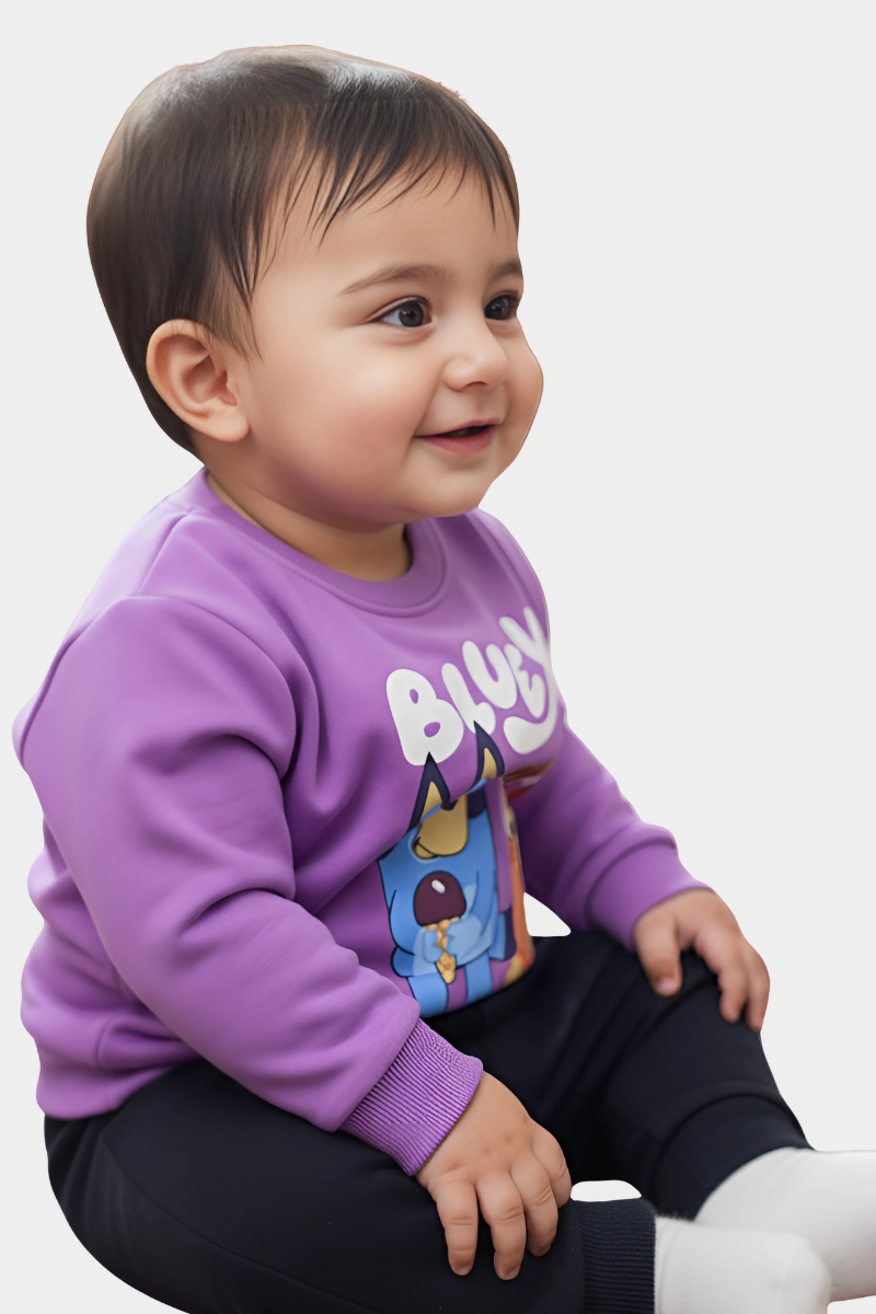 Adorable Bluey & Bingo Purple Sweatshirt for Babies & Toddlers
