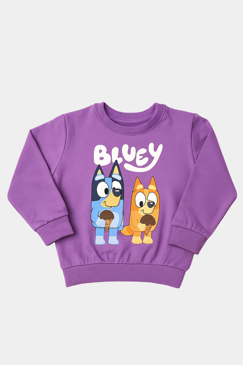 Adorable Bluey & Bingo Purple Sweatshirt for Babies & Toddlers