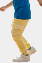 Kids' Sunny Yellow Cargo Joggers | Trendy & Comfortable Pants