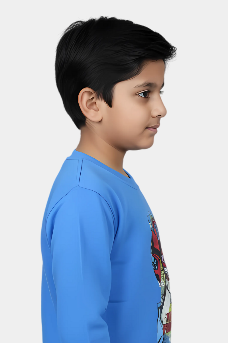 Boys' Transformers Optimus Prime Blue Sweatshirt | Autobot Action Top