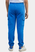 Kids' "EXPLORE" Blue Cargo Joggers | Adventure-Ready Track Pants