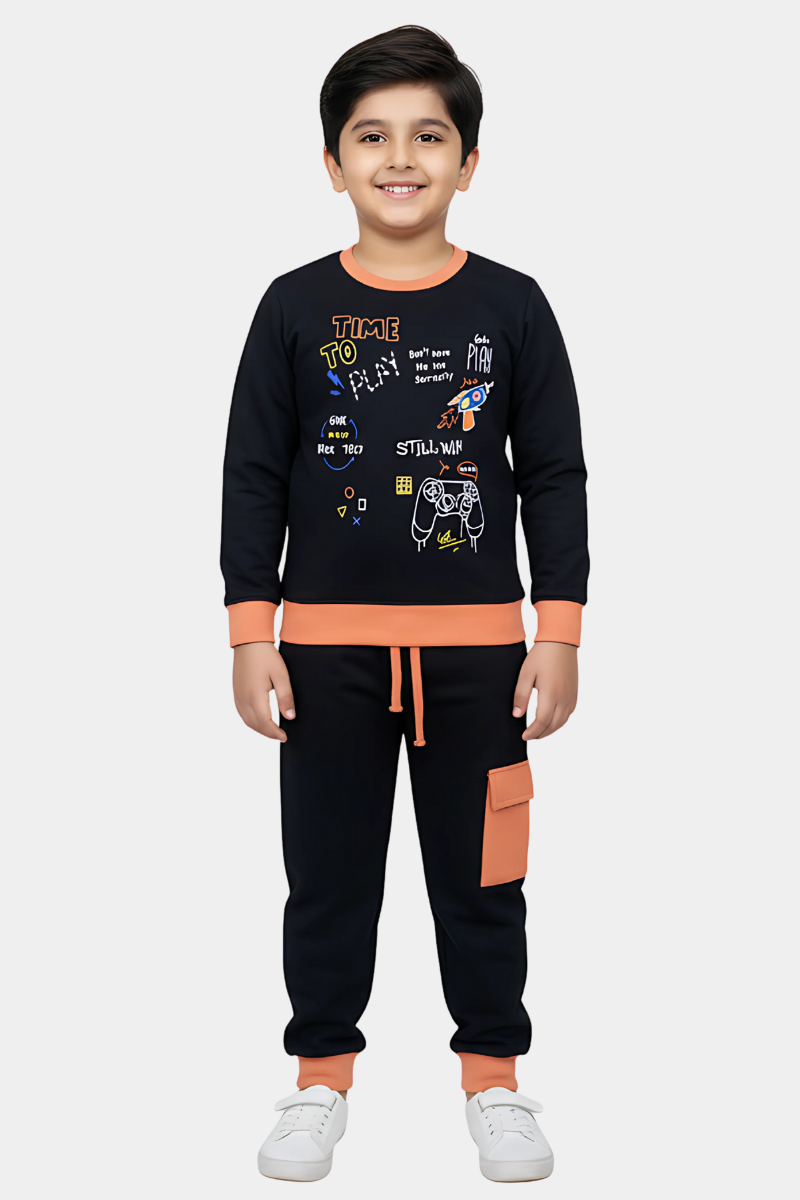 "Time to Play" Gaming Graphic Tracksuit for Boys