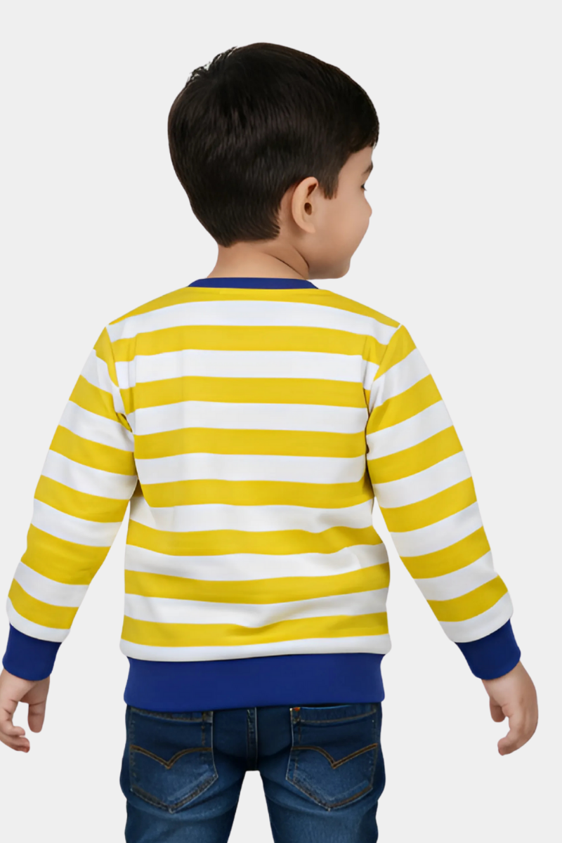 Kids' Winnie The Pooh Blue & Yellow Stripe Sweatshirt