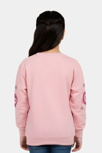 Girls' Pink Graffiti Art Sweatshirt | Bold Graphic Crewneck