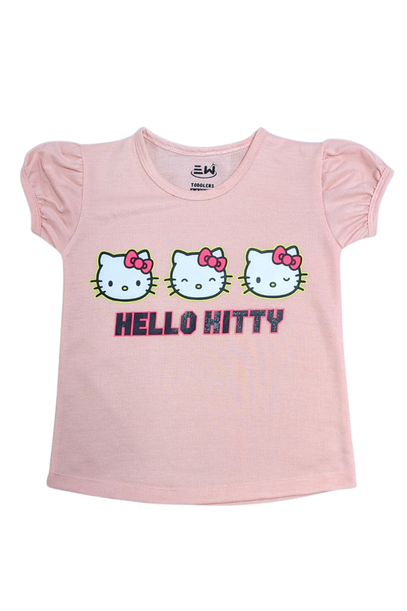 Hello Kitty Toddler Girls' Graphic T-Shirt Adorable & Comfy - Baby Pink