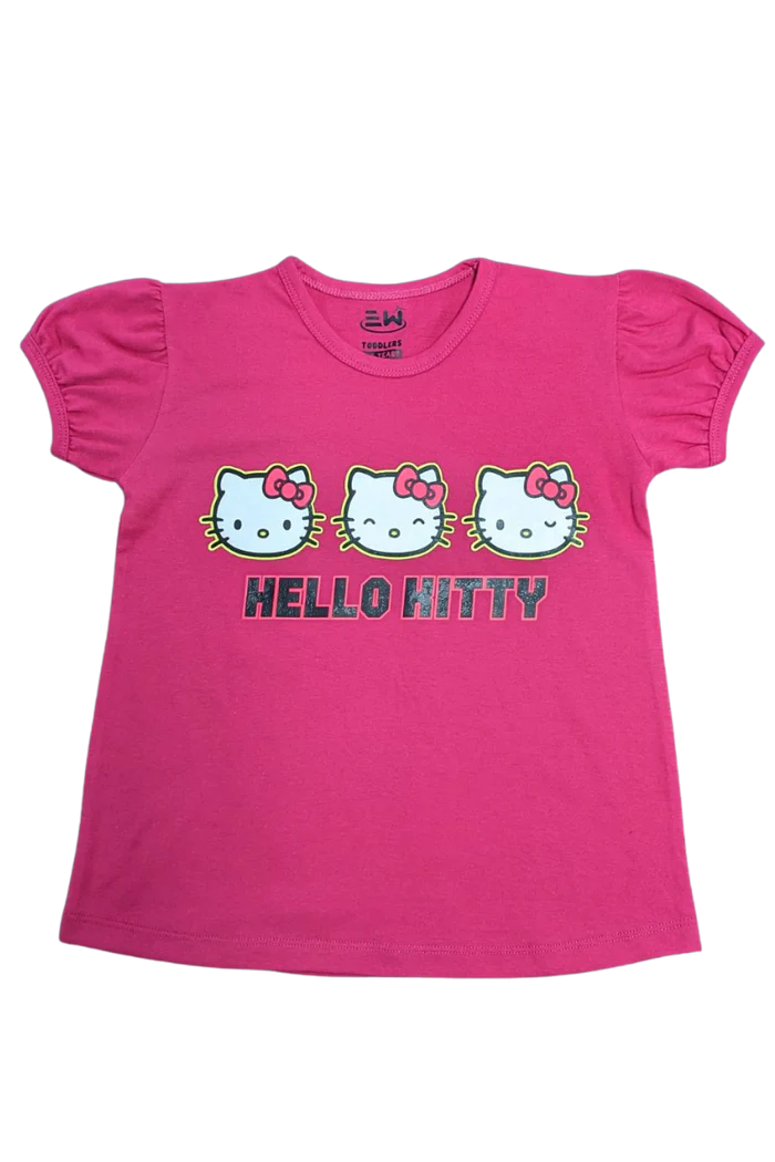 Hello Kitty Toddler Girls' Graphic T-Shirt Adorable & Comfy - Hot Pink
