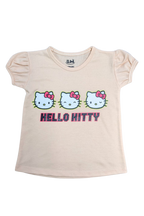 Hello Kitty Toddler Girls' Graphic T-Shirt Adorable & Comfy - Beige